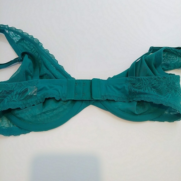 Unlined Underwire Lace Bra Teal (bluegreen) - Picture 5 of 6